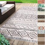 Tapis dext�rieur pour terrasse et balcon aztec gris 200 x 290 cm