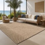 Tapis dextrieur - the carpet - cairo - rsistant uv - 120 x 160 cm - style jute
