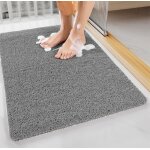 Tapis de douche antid�rapant 60x90cmgrand tapis de baignoire carr� en luffa avec drainpvc anti moisissure ...