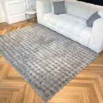 Tapis doux et moelleux effet bulle - nazar rugs - bubble - anthracite - 80x150 cm