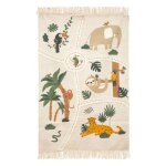 Tapis enfant jungle - coton - l. 100 x p. 0 - 5 x h. 150 cm - 100x150 cm - multicolore - atmosphera createur ...