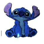 Tapis enfant stitch 60 x 50 cm ? forme d�coup�e ? antid�rapant et doux ? d�coration chambre fille ou ...