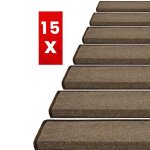 X 15 tapis descalier london brun clair 235 x 65 cm rectangulaire