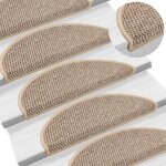 Tapis descalier autocollants - non spécifié - 15 pcs - 56x17 cm - beige foncé - antidérapants Tapis descalier autocollants - non spécifié - 15 pcs - 56x17 cm - beige foncé - antidérapants