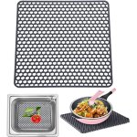 Tapis dévier tapis de protection en silicone pour évier de cuisine en nid dabeille grand tapis de séchage ... Tapis dévier tapis de protection en silicone pour évier de cuisine en nid dabeille grand tapis de séchage ...