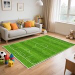 Tapis foot 80 x 120 cm tapis chambre enfant garcon antidrapant tap s entrainement foot football mat ...