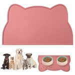 Tapis gamelle chien et chat 45 * 25cm forme de t�te de chat mignon tapis antiderapant dessous gamelles ...