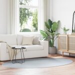 Tapis - huarte - gris - 160x230 cm - ovale - moderne