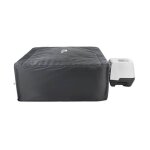 Tapis intrieur shaggy. poils longs. style berbre. blanc et noir 120 x 160 cm - robby