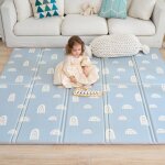 Tapis d�veil pliable r�versible et imperm�able - 200x180x15cm tapis de jeu enfant en mousse - rainbow ...