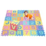 Tapis de jeu en mousse puzzle alphabet et chiffres eva souple pour enfants - errolves - 36 pi�ces - pi�ce ...