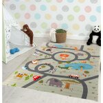 Tapis de jeu - the carpet - happy life - enfants - vert - 80 x 150 cm