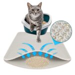 Tapis de liti�re pour chat charly - conception en nid dabeille � double couche lavable 61 x 38 cm gris ...