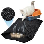 Tapis de liti�re pour chat - 60x45 cm - double couche - imperm�able - antid�rapant