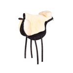 Tapis de monte à cru super soft pour cheval qhp - noir - cob Tapis de monte à cru super soft pour cheval qhp - noir - cob