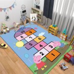 Tapis � motif marelle pour chambre motif peppa pig 80 x 160 cm