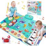 Tapis musical 3 en 1 - jouets pour enfants de 1 2 et 3 ans - tapis de danse - tapis de piano - tapis ...