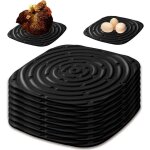 Tapis de nidification souples pour poulailler 8 pices rutilisables pour la protection des ?ufs (noir) ...