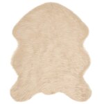 Tapis en peau de mouton synth�tique - vidaxl - beige - 50x80 cm - polyester - �l�gance moderne - minimaliste ...