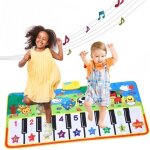 Tapis de piano multifonctionnel ? avec 8 sons danimaux ? tapis de danse pour enfants ? b�b� musical tactile ...