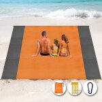 Tapis de plage 200x210cm anti sablecouverture de plage large imperm�able compact natte de plage pour ...