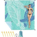 Tapis de plage 210 x 200 cm imperm�able anti sable couverture de pique - nique pour plage camping randonn�e ...