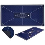 Tapis de poker bleu - surface de jeu antidérapante 120 cm x 60 cm - epaisseur: 3mm - imprimée - polyester ... Tapis de poker bleu - surface de jeu antidérapante 120 cm x 60 cm - epaisseur: 3mm - imprimée - polyester ...