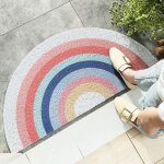 Tapis de porte avec motif de dessin animé tapis dentrée arc - en - ciel pour accueil paillasson 40 cm ... Tapis de porte avec motif de dessin animé tapis dentrée arc - en - ciel pour accueil paillasson 40 cm ...