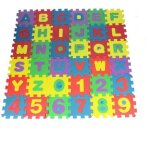 Tapis puzzle pour enfants - jzsh - 36 pi�ces - lettres et chiffres - antid�rapant