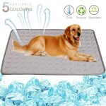 Tapis rafrachissant chien gris 100x75cm taille xl coussin glace t pour chien et chat