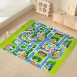 Tapis de rampe pour b�b� en coton pe - errolves - aire deveil carte de circulation urbaine - 160 * 130 ...