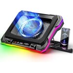 Tapis de refroidisseur pour ordinateur portable de jeu rvb avec ventilateur turbo puissantsupport ventilateur ...