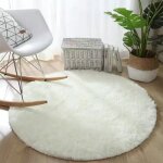 Tapis rond salon shaggy descente de lit chambre grande taille tapis moelleux carpette blancØ 140 cm rond ... Tapis rond salon shaggy descente de lit chambre grande taille tapis moelleux carpette blancØ 140 cm rond ...