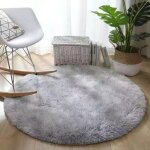 Tapis rond salon shaggy descente de lit chambre grande taille tapis moelleux carpette gris bØ 140 cm ... Tapis rond salon shaggy descente de lit chambre grande taille tapis moelleux carpette gris bØ 140 cm ...