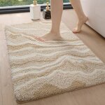 Tapis salle de bain antid�rapant 40 x 60 cm super absorbant design moderne lavable en machine pour baignoire ...