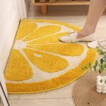 Tapis de salle de bain moelleux en forme de fruits demi - rond tapis dentr�e dint�rieur antid�rapant ...