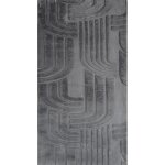 Tapis de salon - mani textile - zumrut - ovale - anthracite - 80x300 cm