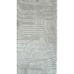 Tapis de salon - mani textile - zumrut - ovale - gris - 80x150 cm - doux et moderne