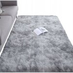 Tapis salon shaggy 150x100 cm - descente de lit tapis poils longs (gris clair) tapis doux pour salon ...