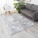 Tapis salon shaggy tapis chambre 120 160 gris