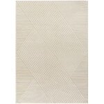 Tapis saphir crème - moderne à motifs géométriques - texture soyeuse & antistatique - confort haut de ... Tapis saphir crème - moderne à motifs géométriques - texture soyeuse & antistatique - confort haut de ...