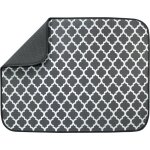 Tapis de schage de vaisselle - marque - xl - microfibre - gris - rversible