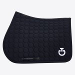 Tapis de selle circle quilted noir - cavalleria toscana