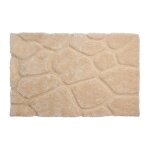Tapis shaggy � poils longs en relief - 160 x 230 cm - beige fonc� - pietra