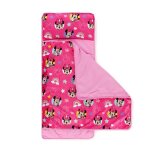 Tapis de sieste disney minnie mouse pour enfant sac de couchage doux avec oreiller intgr pour l?cole. ...