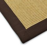 Tapis sisal amazonas nature bordure: sahara / cappuchino 200 x 200 cm