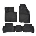 Tapis de sol - exclusive - hyundai tucson - caoutchouc 3d - 3 pices - toutes saisons