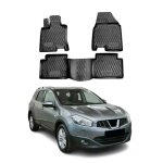 Tapis de sol pour nissan qashqai + 2 2008 - 2014 en caoutchouc tpe 3d noir 4pcs Tapis de sol pour nissan qashqai + 2 2008 - 2014 en caoutchouc tpe 3d noir 4pcs
