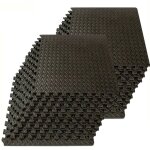 Tapis de sol - eva - puzzle - 20 dalles 30x30cm - noir - antid�rapant