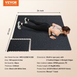 Tapis de sol de salle de sport - vevor - tapis de gymnastique  emboter pour salle de sport maison garage ...